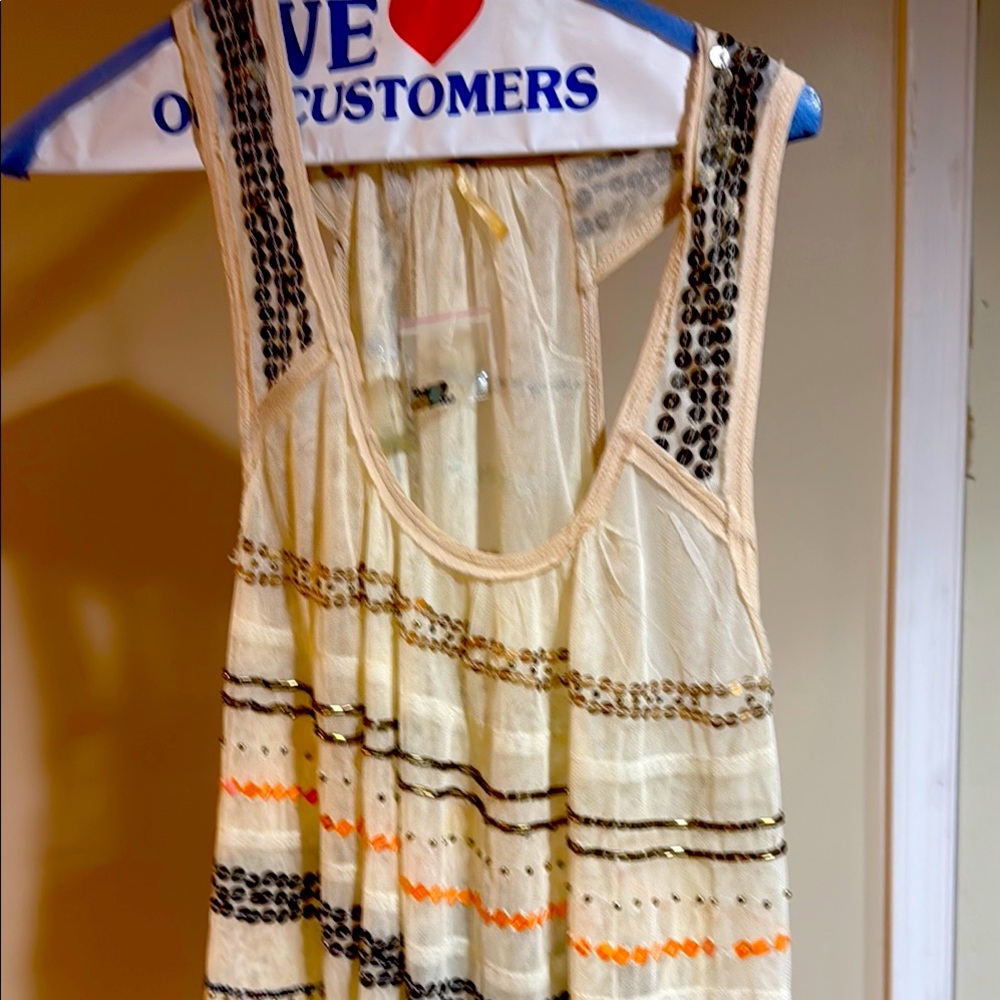 Striped Sequin Sleeveless Top free people